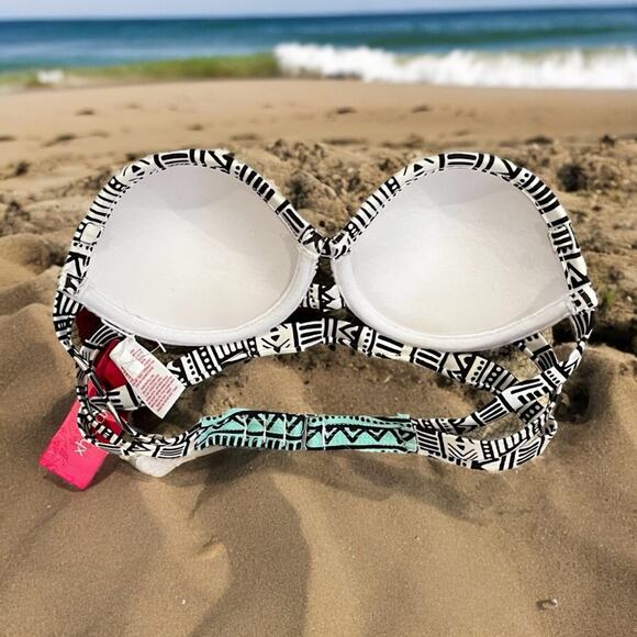 NEW Xhilaration Tribal Print Strapless Push Up Bikini Swim Top NWT Sz XS - Picture 3 of 15